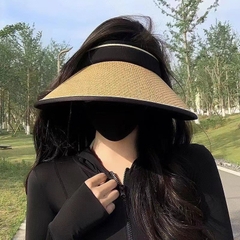 Mũ Cói Chống Nắng Chống Tia UV , Nón Cói Lưỡi Trai Vành Rộng Nửa Đầu