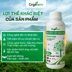 NPK Hữu Cơ OrgaFarm - Siêu Đơm Hoa Kết Trái - 5L