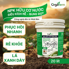NPK Hữu Cơ OrgaFarm - Siêu Kích Rễ Bung Đọt - 20L