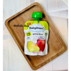 Trái cây nghiền hữu cơ Babydream Đức cho bé từ 6 tháng túi 90g
