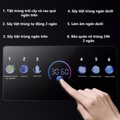 Tủ sấy bát đĩa dung tích 138L, công nghệ tiệt trùng Ozone tiên tiến