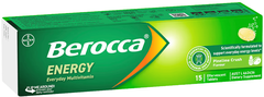 Viên Sủi Tăng Lực Berocca Energy Effervescent (Vị Cam/ Chanh/ Dâu/ Xoài và Cam)15 Viên