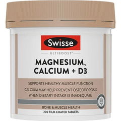 Magiê,Canxi+Vitamin D3 Swisse Swisse Magnesium Calcium + Vitamin D3 - 120 Viên & 200 Viên