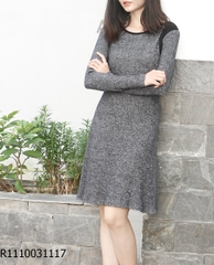 Đầm Gap Thun Tay Dài  -R1110031117