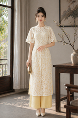 Áo Dài Mentosa Lục Cúc Khôi-MTS3250924