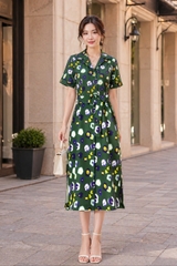 Đầm Katosa Sơ Mi Tay Ngắn Oliu-TPSXD200723