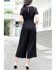 Jumsuit Tay Con Phối Lưới Thắt Dây Eo - L05052505183