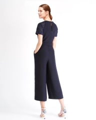 Jumsuit Tay Con Phối Lưới Thắt Dây Eo - L05052505183