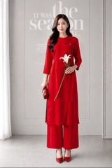 Áo Dài Mentosa Hoa Rum-KTS212122401