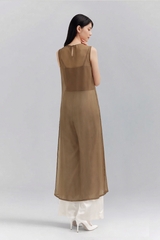 Áo Tơ Dáng Dài Xẻ Tà Mentosa 2 Màu-ATMTS141025L1