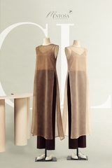 Áo Tơ Dáng Dài Xẻ Tà Mentosa 2 Màu-ATMTS141025L1