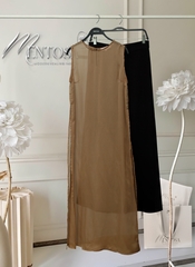 Áo Tơ Dáng Dài Xẻ Tà Mentosa 2 Màu-ATMTS141025L1