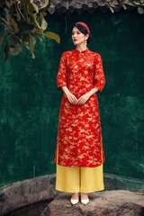 Set Áo Dài Hoa Gấm Tô Châu Mentosa 4 Màu-ADMTS200126L1