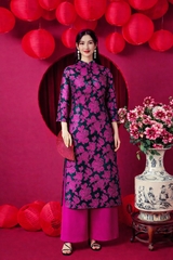 Set Áo Dài Hoa Gấm Tô Châu Mentosa 4 Màu-ADMTS200126L1