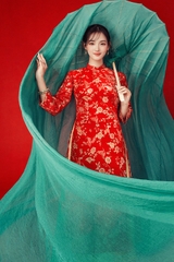 Set Áo Dài Hoa Gấm Tô Châu Mentosa 4 Màu-ADMTS200126L1