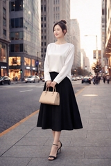 Áo Lụa Suông Tay Dài Mentosa 2 Màu-AMTS050925L1