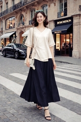 Áo Mentosa Linen Đắp Chéo-AMTS200825L1