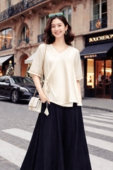 Áo Mentosa Linen Đắp Chéo-AMTS200825L1