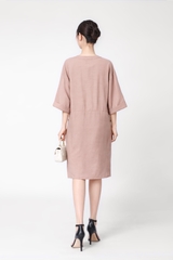 Đầm Mentosa Suông Nút Sườn 2 Màu-DSMTS050925L1