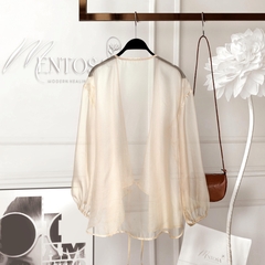 Áo Tơ Mentosa Giao Vạt Tay Phồng 2 Màu-ATMTS071025L1