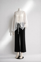 Áo Tơ Mentosa Giao Vạt Tay Phồng 2 Màu-ATMTS071025L1