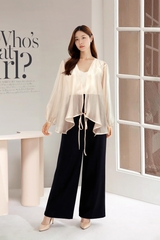 Áo Tơ Mentosa Giao Vạt Tay Phồng 2 Màu-ATMTS071025L1