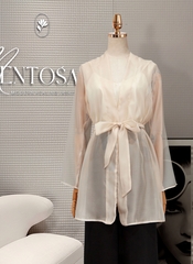 Áo Mentosa Organza Thắt Nơ Eo 2 Màu-ATMTS131025L1