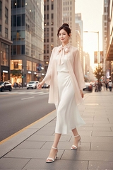 Áo Mentosa Organza Thắt Nơ Eo 2 Màu-ATMTS131025L1