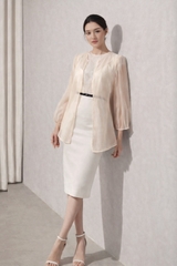 Áo Voan Mentosa Tay Phồng 2 Màu-AKMTS220925L1