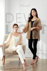 Áo Voan Mentosa Tay Phồng 2 Màu-AKMTS220925L1