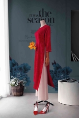 Áo Dài Mentosa Gấm Hoa-MTS310122401