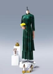 Áo Dài Mentosa Nhung Ngọc Trai-MTS211122402