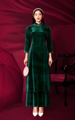 Áo Dài Mentosa Nhung Ngọc Trai-MTS211122402