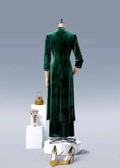 Áo Dài Mentosa Nhung Ngọc Trai-MTS211122402