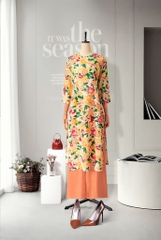 Áo Dài Mentosa Tơ Hoa-MTS321122401