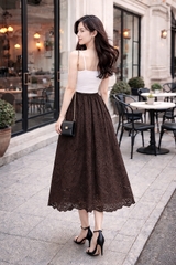 Chân Váy Ren Nâu CK-TPCMT25CV1AT