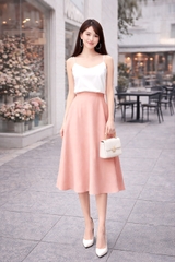 Chân Váy Katosa Hồng Xòe-KTS230904