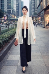 Áo Mentosa Organza Thắt Nơ Eo 2 Màu-ATMTS131025L1