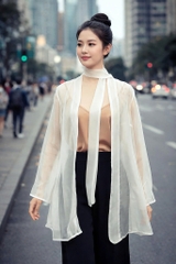 Áo Mentosa Organza Thắt Nơ Eo 2 Màu-ATMTS131025L1