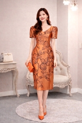 Đầm Katosa Cổ V Dáng Bút Chì-KTS221112