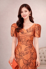 Đầm Katosa Cổ V Dáng Bút Chì-KTS221112