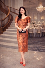 Đầm Katosa Cổ V Dáng Bút Chì-KTS221112