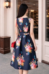 Đầm Katosa Cổ Tim SN Đai Eo-KTS221911