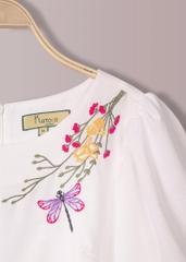 Đầm Katosa Linen Tay Phồng Thêu Chuồn Chuồn-KTS32202242