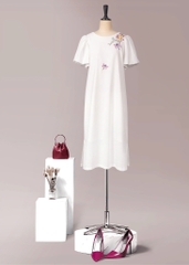 Đầm Katosa Linen Tay Phồng Thêu Chuồn Chuồn-KTS32202242