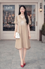 Đầm Katosa Linen Thêu-KTS32202241