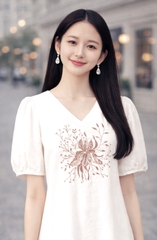 Đầm Katosa Linen Thêu-KTS32202241