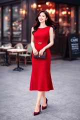 Đầm Katosa Gold Dây Eo-KTS122318