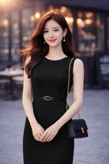 Đầm Katosa Gold Dây Eo-KTS122318