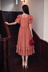 Đầm Katosa Voan Hạt Phối Bèo 2 Màu-KTS32102244